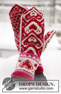 Free patterns - Christmas Mittens / DROPS Extra 0-1011