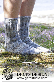 Free patterns - Chaussettes & Chaussons Homme / DROPS Extra 0-1162
