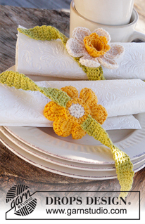 Free patterns - Decorative Flowers / DROPS Extra 0-1250