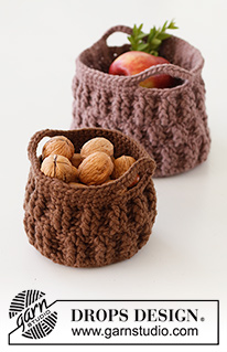Free patterns - Baskets / DROPS Extra 0-1547