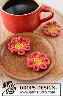Free patterns - Decorative Flowers / DROPS Extra 0-1594