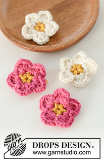 Free patterns - Decorative Flowers / DROPS Extra 0-1595