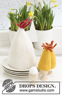 Free patterns - Egg & Bottle Warmers / DROPS Extra 0-550
