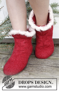 Free patterns - Vánoční ponožky a papučky / DROPS Extra 0-793