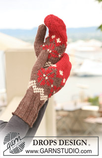 Free patterns - Vánoční rukavice / DROPS 122-25