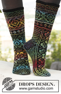 Free patterns - Women's Socks & Slippers / DROPS 143-33