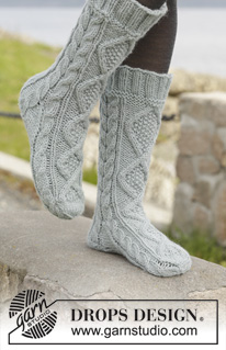 Free patterns - Chaussons / DROPS 156-51