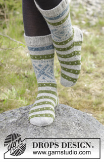 Free patterns - Chaussettes & Chaussons Homme / DROPS 180-23