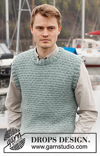 Free patterns - Pulls & Gilets sans Manches Homme / DROPS 224-16
