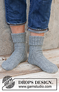 Free patterns - Chaussettes & Chaussons Homme / DROPS 224-29