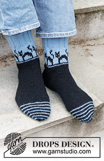Free patterns - Women's Socks & Slippers / DROPS 244-45