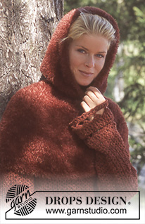 Free patterns - Hætteponcho / DROPS 66-20