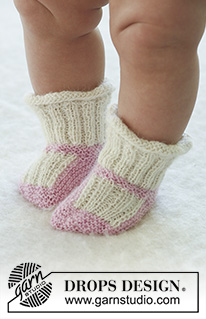 Free patterns - Ponožky a botičky pro miminka / DROPS Baby 18-13