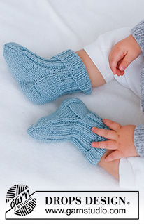 Free patterns - Ponožky a botičky pro miminka / DROPS Baby 42-12