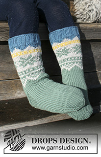 Free patterns - Dětské ponožky a papučky / DROPS Children 30-6