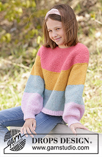 Free patterns - Dziecięce swetry przez głowę / DROPS Children 34-23