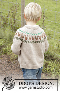 Free patterns - Vánoční pulovry a propínací svetry / DROPS Children 47-17