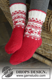 Free patterns - Dámské ponožky a papučky / DROPS Extra 0-1051