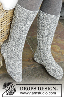 Free patterns - Dámské ponožky a papučky / DROPS Extra 0-1069