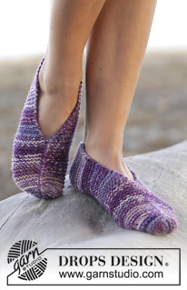 Free patterns - Dámské ponožky a papučky / DROPS Extra 0-1093