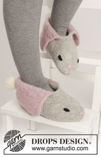 Free patterns - Dámské ponožky a papučky / DROPS Extra 0-1100