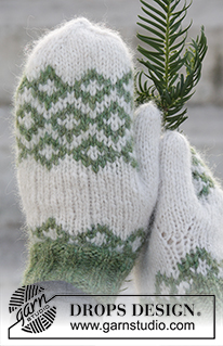 Free patterns - Vánoční rukavice / DROPS Extra 0-1197
