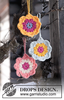 Free patterns - Decorative Flowers / DROPS Extra 0-1246