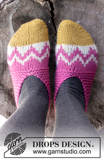 Free patterns - Velikonoční ponožky a papučky / DROPS Extra 0-1247