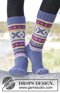 Free patterns - Dámské ponožky a papučky / DROPS Extra 0-1265