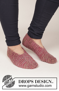 Free patterns - Dámské ponožky a papučky / DROPS Extra 0-1279
