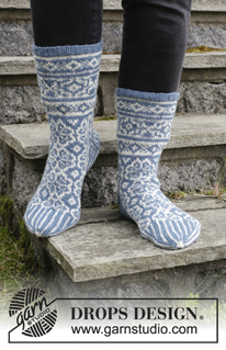 Free patterns - Dámské ponožky a papučky / DROPS Extra 0-1414