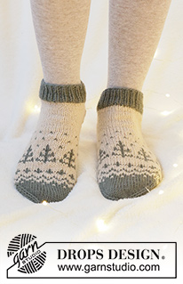Free patterns - Dámské ponožky a papučky / DROPS Extra 0-1558