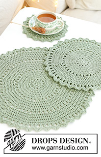 Free patterns - Coasters & Placemats / DROPS Extra 0-1605