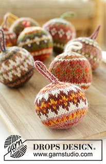 Free patterns - Christmas Tree Ornaments / DROPS Extra 0-1607
