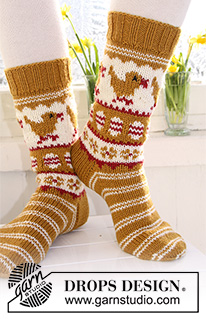 Free patterns - Dámské ponožky a papučky / DROPS Extra 0-625