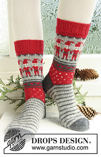 Free patterns - Karácsonyi zoknik és lábbelik / DROPS Extra 0-722