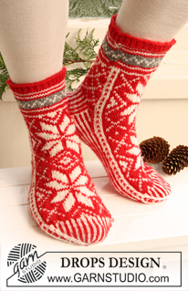 Free patterns - Karácsonyi zoknik és lábbelik / DROPS Extra 0-726
