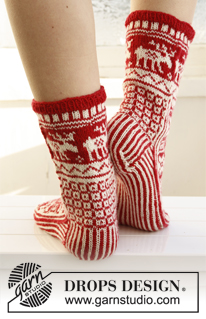 Free patterns - Karácsonyi zoknik és lábbelik / DROPS Extra 0-789