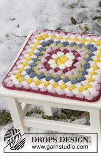 Free patterns - Felted Seat Pads / DROPS Extra 0-840