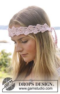 Blushing Maiden / DROPS Extra 0-934 - Crochet DROPS head band in Paris. 