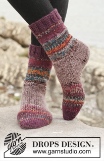 Free patterns - Dámské ponožky a papučky / DROPS Extra 0-957
