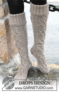 Free patterns - Women's Socks & Slippers / DROPS 103-10