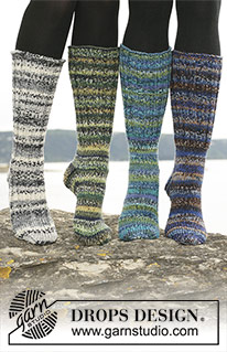 Free patterns - Női zoknik és lábbelik / DROPS 110-30