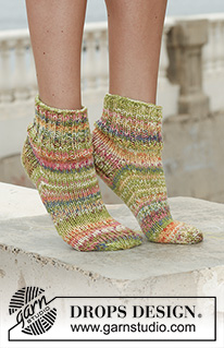 Free patterns - Calcetines Tobilleros para Mujer / DROPS 113-29