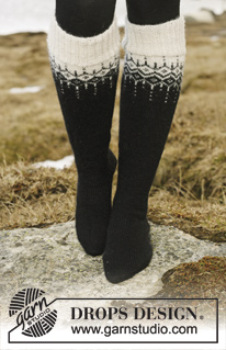 Free patterns - Dámské ponožky a papučky / DROPS 116-1