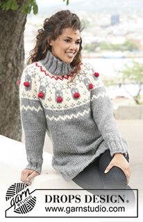 Free patterns - Vánoční pulovry a propínací svetry / DROPS 122-1