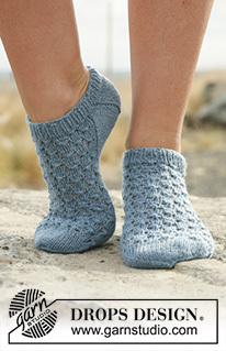 Free patterns - Dámské ponožky a papučky / DROPS 129-18