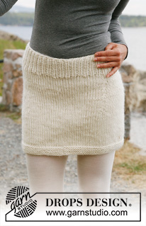 Snowbell / DROPS 131-26 - Knitted DROPS skirt in ”Snow” or “Andes”. Size: S-XXXL.