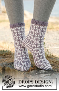 Free patterns - Dámské ponožky a papučky / DROPS 132-7