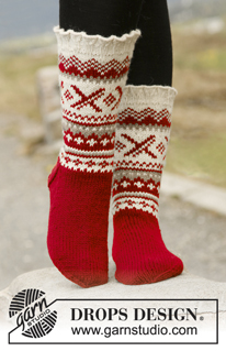 Free patterns - Női zoknik és lábbelik / DROPS 135-44